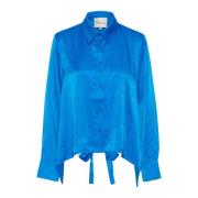 Estellemw Knot Shirt Blouse Directoire Blue My Essential Wardrobe , Bl...