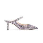 Glitter Crystal Strap Hakken Jimmy Choo , Purple , Dames