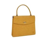 Pre-owned Leather handbags Louis Vuitton Vintage , Yellow , Dames