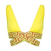 Gele Sea Double Greca Bikini Versace , Yellow , Dames