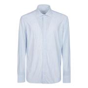 Bianco/Azzurro Slim Shirt Orian , Blue , Heren