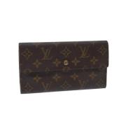 Pre-owned Coated canvas wallets Louis Vuitton Vintage , Brown , Dames