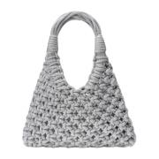 Lurex Handgeweven Tas Hibourama , Gray , Dames