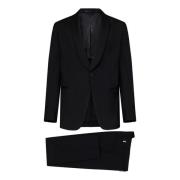 Single Breasted Suits Low Brand , Black , Heren