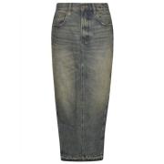 Denim Skirts R13 , Blue , Dames