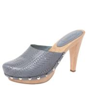 Pre-owned Leather sandals Miu Miu Pre-owned , Gray , Dames