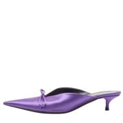 Pre-owned Satin mules Balenciaga Vintage , Purple , Dames