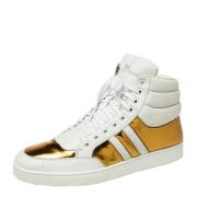 Pre-owned Leather sneakers Gucci Vintage , White , Dames