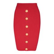 Gebreide kokerrok Balmain , Red , Dames