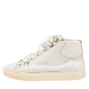 Pre-owned Leather sneakers Balenciaga Vintage , White , Dames