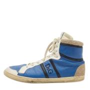 Pre-owned Leather sneakers Dolce & Gabbana Pre-owned , Blue , Dames