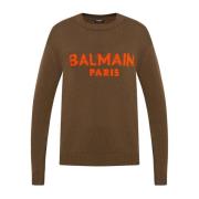 Knitwear Balmain , Brown , Heren