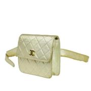 Pre-owned Metal chanel-bags Chanel Vintage , Yellow , Dames