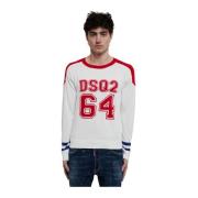 Round-neck Knitwear Dsquared2 , White , Heren