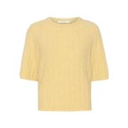 AlphaGZ Gebreide Tee Top Gestuz , Yellow , Dames