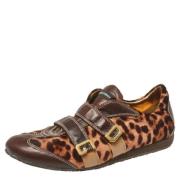 Pre-owned Leather sneakers Dolce & Gabbana Pre-owned , Brown , Dames