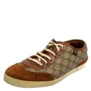 Pre-owned Leather sneakers Gucci Vintage , Brown , Dames