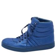 Pre-owned Nylon sneakers Gucci Vintage , Blue , Dames