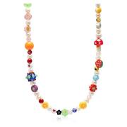 Barok Parel Choker met Assorti Kralen Nialaya , Multicolor , Heren