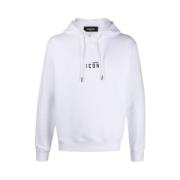 Icon Hoodie voor Heren Dsquared2 , White , Heren