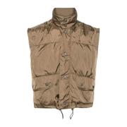 Korte Olijf Puffa Vest Our Legacy , Brown , Heren