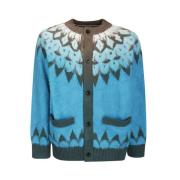 Jacquard Gebreide Vest Sweater Sacai , Multicolor , Dames