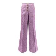 Wide Trousers Etro , Purple , Dames