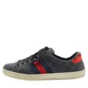 Pre-owned Coated canvas sneakers Gucci Vintage , Black , Dames