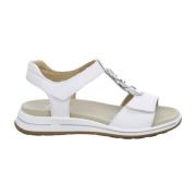 Flat Sandals ara , White , Dames