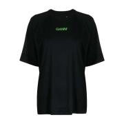 T-Shirts Ganni , Black , Dames