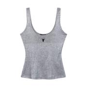 Glamour Foil Tank Top Alix The Label , Gray , Dames