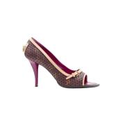 Pre-owned Canvas heels Louis Vuitton Vintage , Purple , Dames