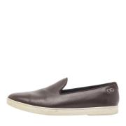 Pre-owned Leather sneakers Salvatore Ferragamo Pre-owned , Brown , Dam...