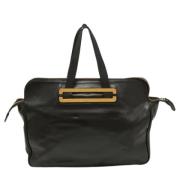 Pre-owned Leather handbags Armani Pre-owned , Black , Dames