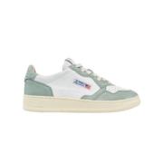 Witte & Groene Leren Sneakers Autry , Multicolor , Heren