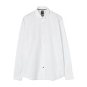 Witte Button-Up Shirt Boss , White , Heren