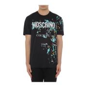 Zwarte T-shirts en Polos Collectie Moschino , Black , Heren