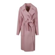 Belted Coats Sportmax , Pink , Dames