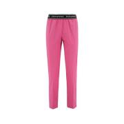 Slim-Fit Tailored Cotton Trousers Ermanno Scervino , Pink , Dames
