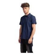 Paul Pique Tape Polo Donkerblauw Guess , Blue , Heren
