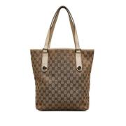 Pre-owned Leather totes Gucci Vintage , Brown , Dames