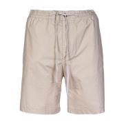 Katoenen Bermuda Shorts met Trekkoord Paolo Pecora , Beige , Heren