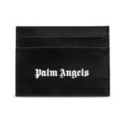 Kaarthouder met logo Palm Angels , Black , Heren