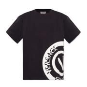 T-shirt met logo Versace Jeans Couture , Black , Heren