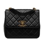 Pre-owned Leather crossbody-bags Chanel Vintage , Black , Dames