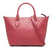 Pre-owned Leather gucci-bags Gucci Vintage , Pink , Dames