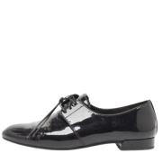 Pre-owned Leather flats Prada Vintage , Black , Dames