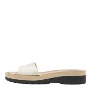 Pre-owned Leather flats Chloé Pre-owned , White , Dames