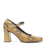Pre-owned Leather heels Prada Vintage , Yellow , Dames