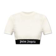 Geknipte top Palm Angels , Beige , Dames